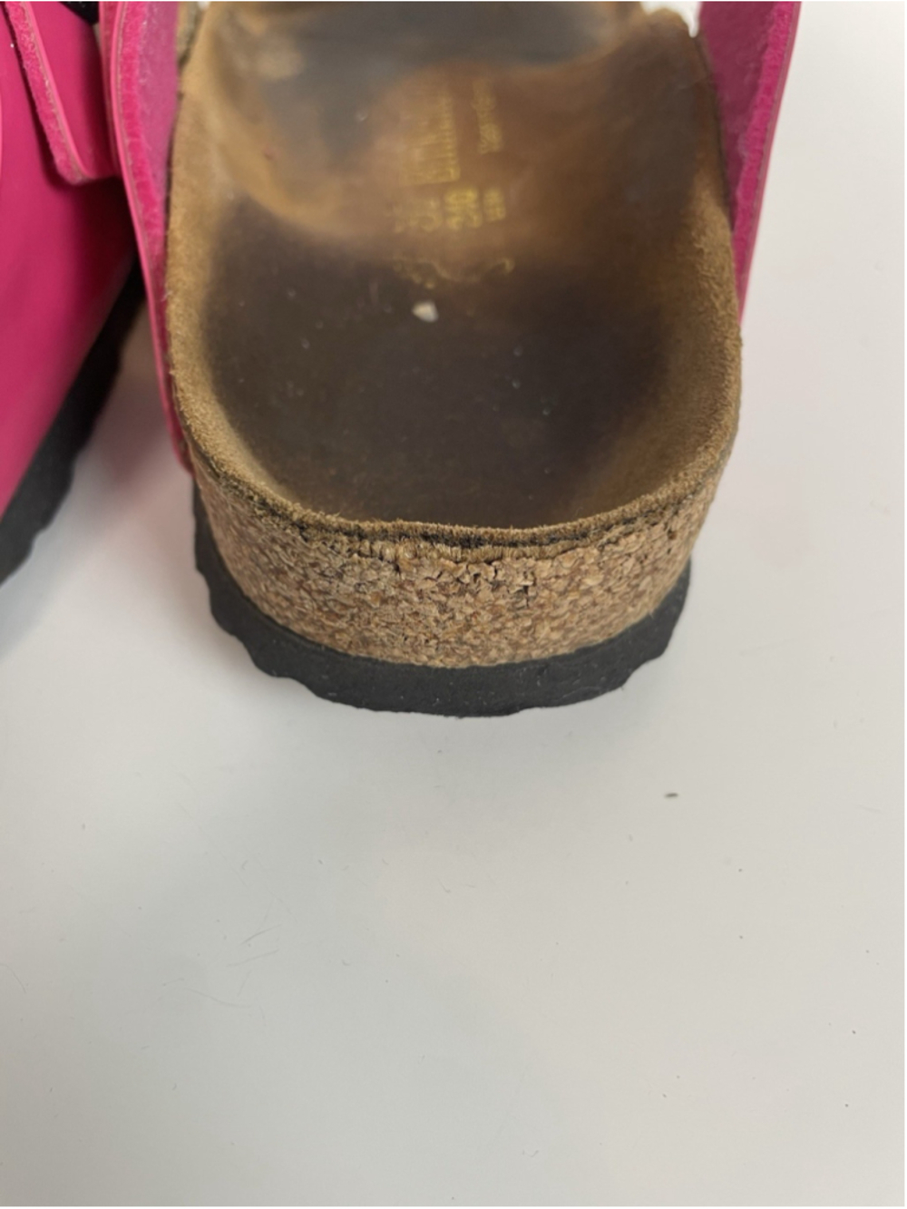 Birkenstock Gizeh Sandals Womens 37 Glossy Patent Pink Leather Fuchsia Tulip - Picture 11 of 12